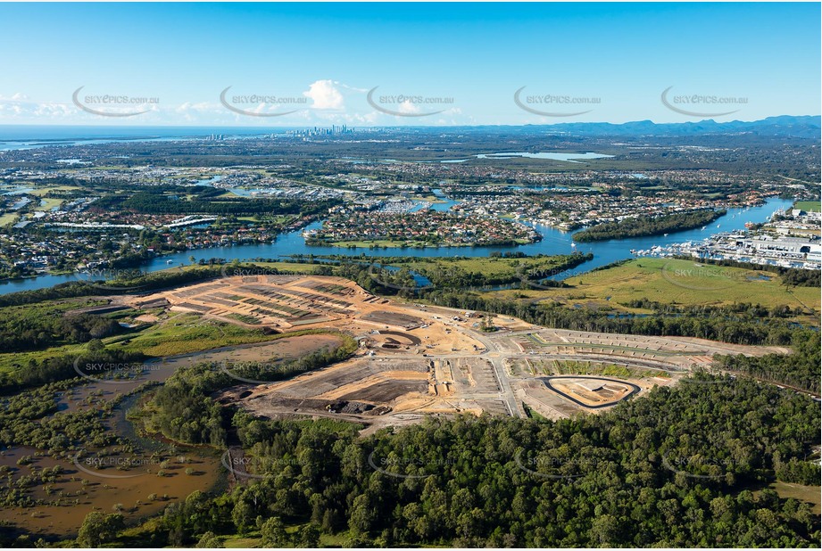 Aerial Photo of Foreshore Coomera QLD Aerial Photography