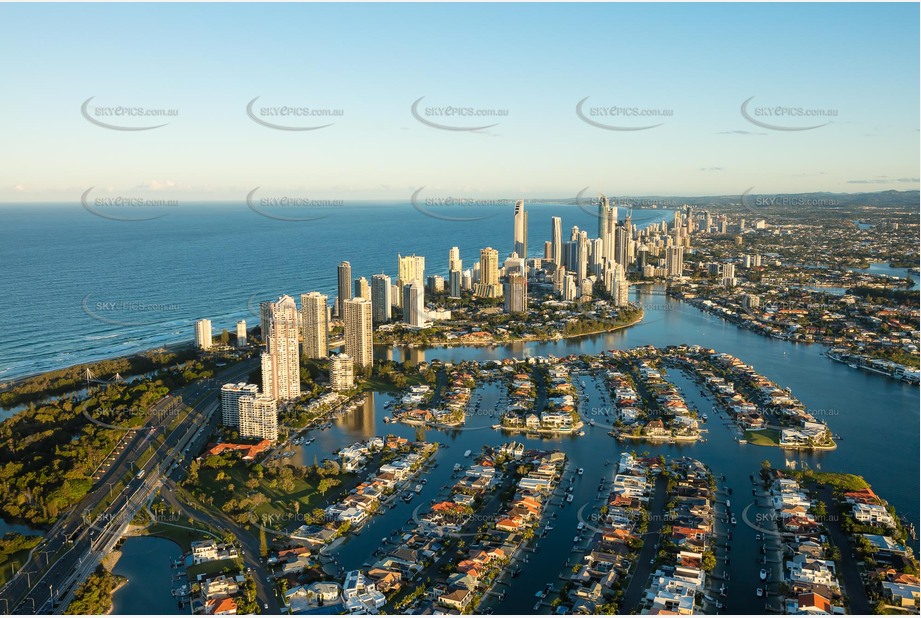 Sunset Aerial Photo Surfers Paradise QLD Aerial Photography