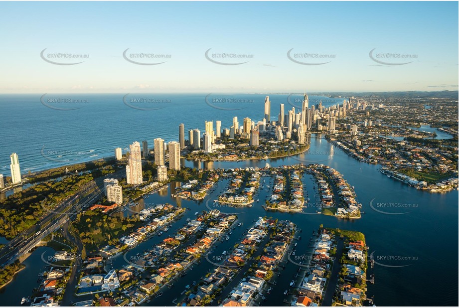 Sunset Aerial Photo Surfers Paradise QLD Aerial Photography