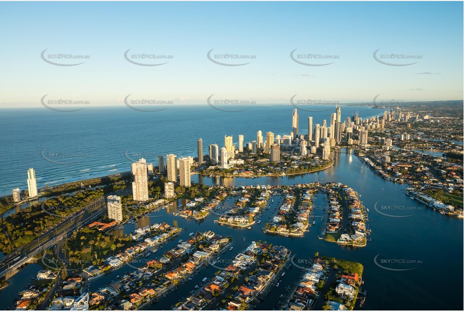 Sunset Aerial Photo Surfers Paradise QLD Aerial Photography