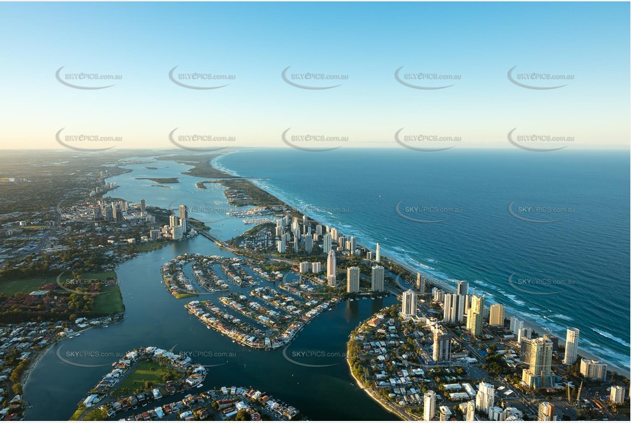 Sunset Aerial Photo Surfers Paradise QLD Aerial Photography