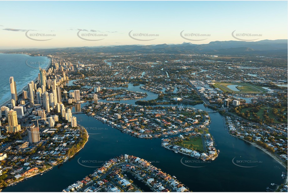 Sunset Aerial Photo Surfers Paradise QLD Aerial Photography