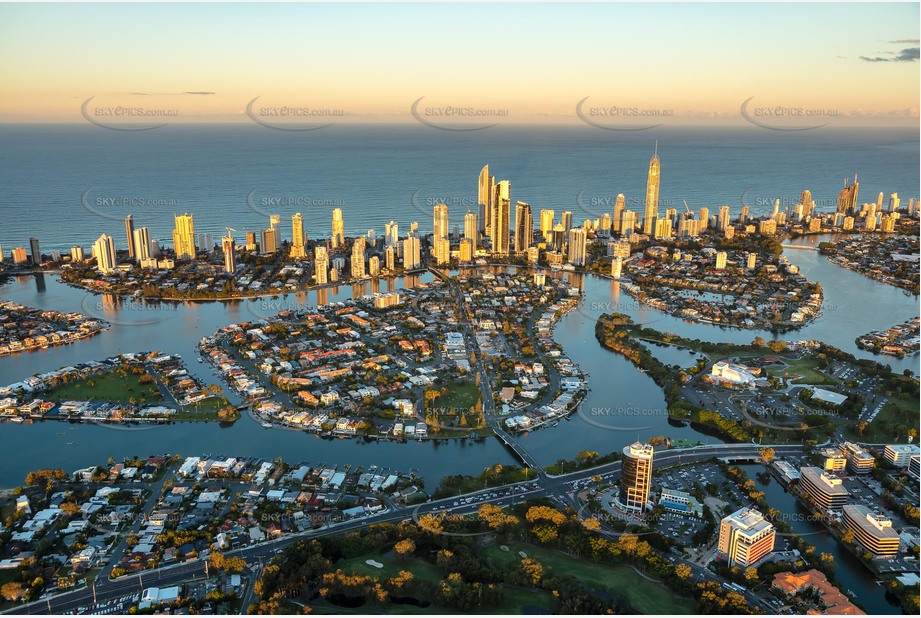 Sunset Aerial Photo Surfers Paradise QLD Aerial Photography