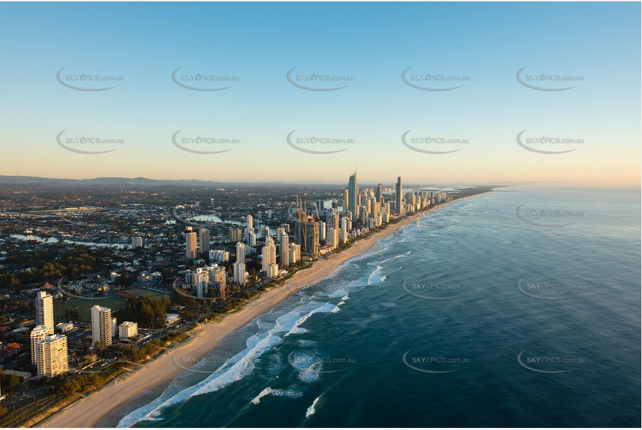 Sunrise Aerial Photo Surfers Paradise QLD Aerial Photography