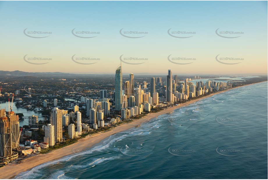 Sunrise Aerial Photo Surfers Paradise QLD Aerial Photography