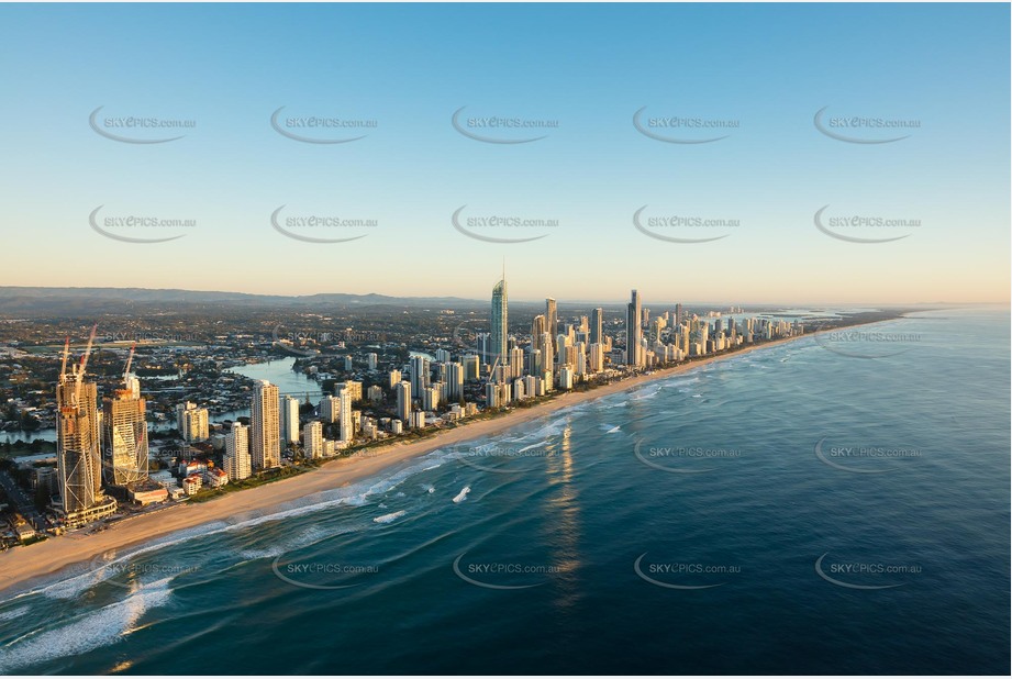 Sunrise Aerial Photo Surfers Paradise QLD Aerial Photography