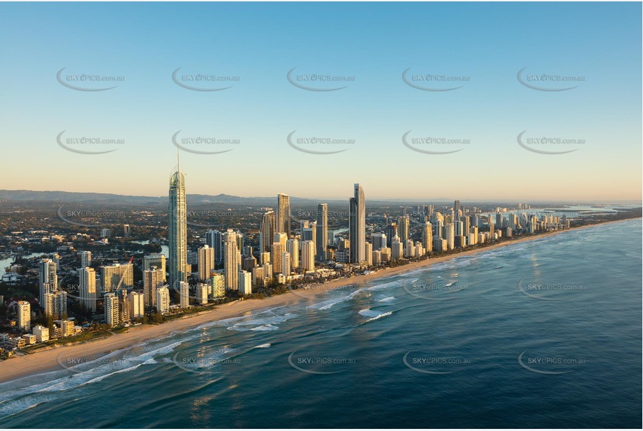 Sunrise Aerial Photo Surfers Paradise QLD Aerial Photography