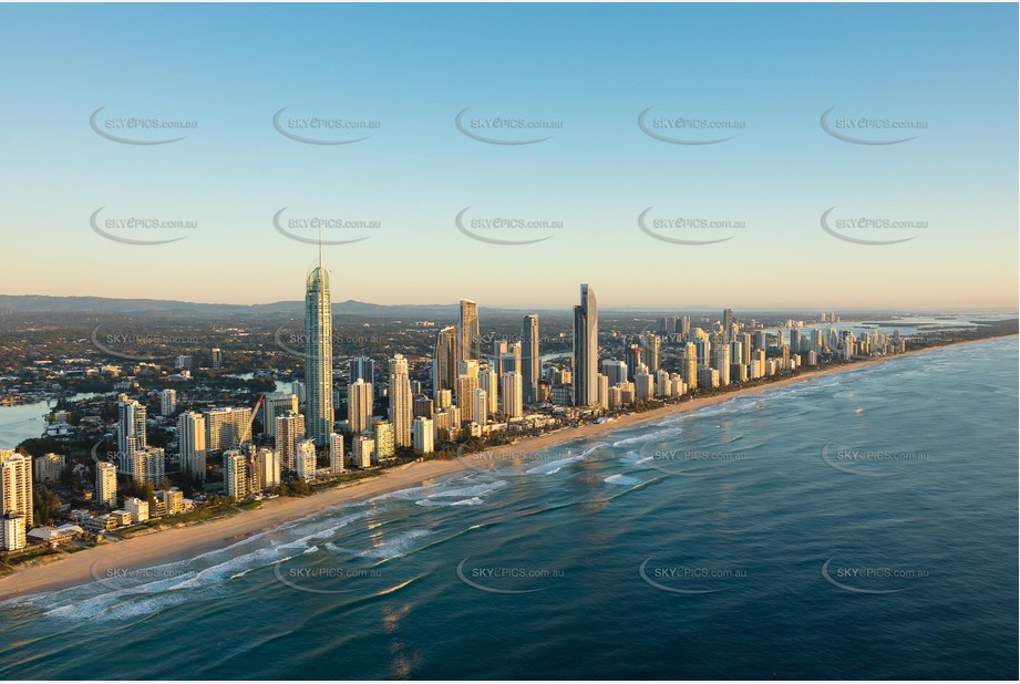 Sunrise Aerial Photo Surfers Paradise QLD Aerial Photography