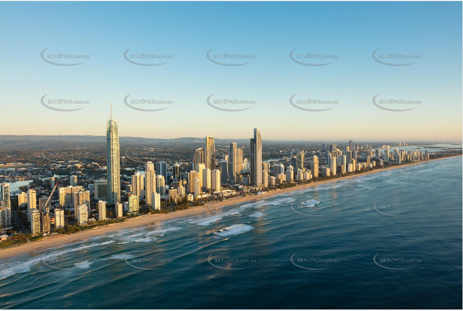 Sunrise Aerial Photo Surfers Paradise QLD Aerial Photography