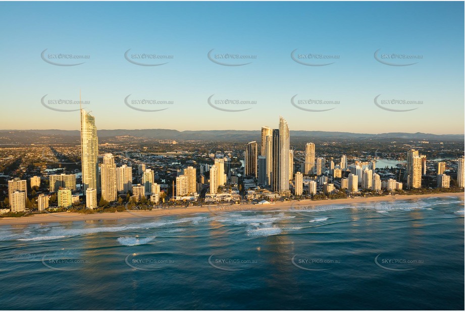 Sunrise Aerial Photo Surfers Paradise QLD Aerial Photography