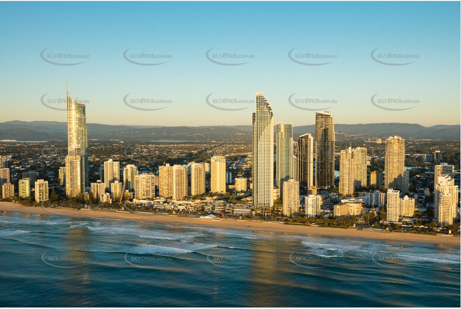 Sunrise Aerial Photo Surfers Paradise QLD Aerial Photography