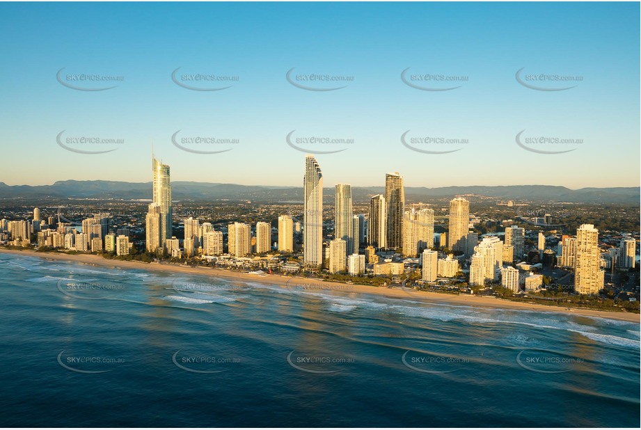 Sunrise Aerial Photo Surfers Paradise QLD Aerial Photography