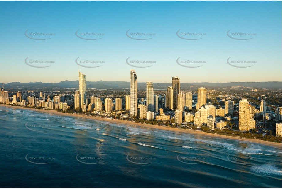 Sunrise Aerial Photo Surfers Paradise QLD Aerial Photography