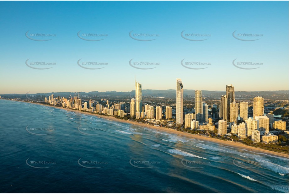 Sunrise Aerial Photo Surfers Paradise QLD Aerial Photography