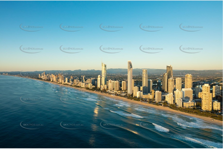 Sunrise Aerial Photo Surfers Paradise QLD Aerial Photography