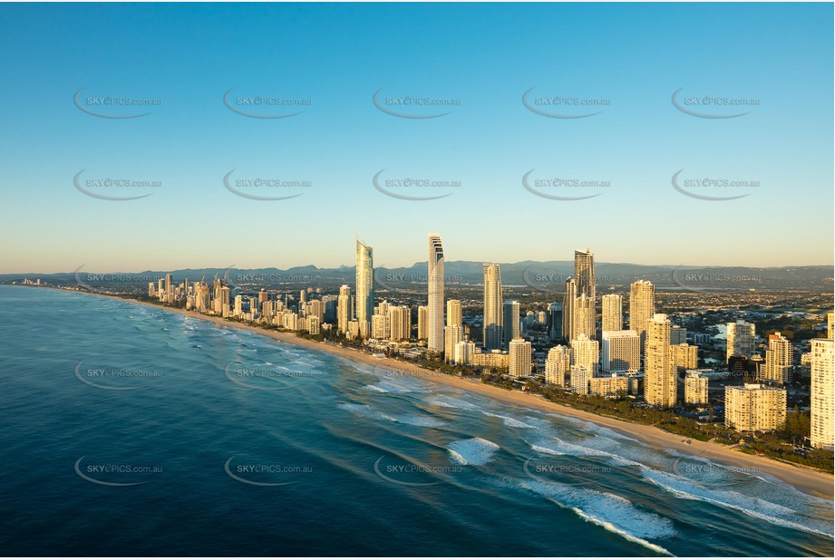 Sunrise Aerial Photo Surfers Paradise QLD Aerial Photography