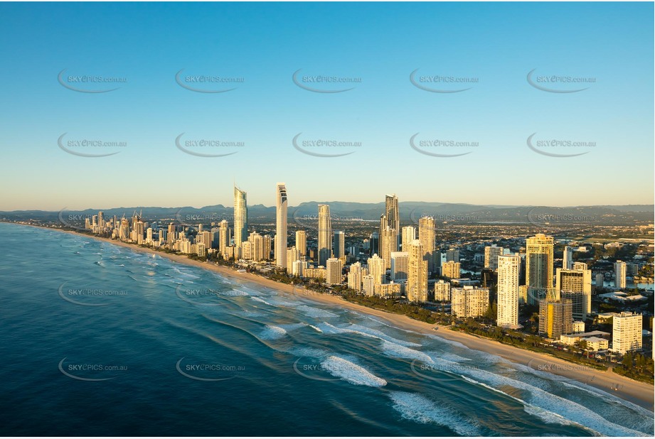 Sunrise Aerial Photo Surfers Paradise QLD Aerial Photography