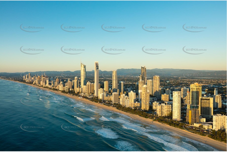 Sunrise Aerial Photo Surfers Paradise QLD Aerial Photography