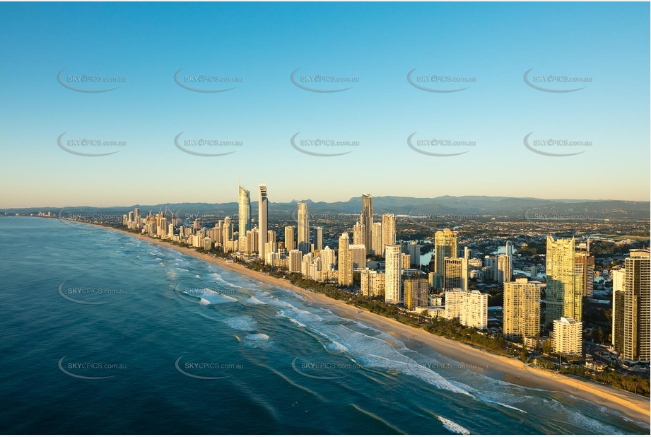 Sunrise Aerial Photo Surfers Paradise QLD Aerial Photography