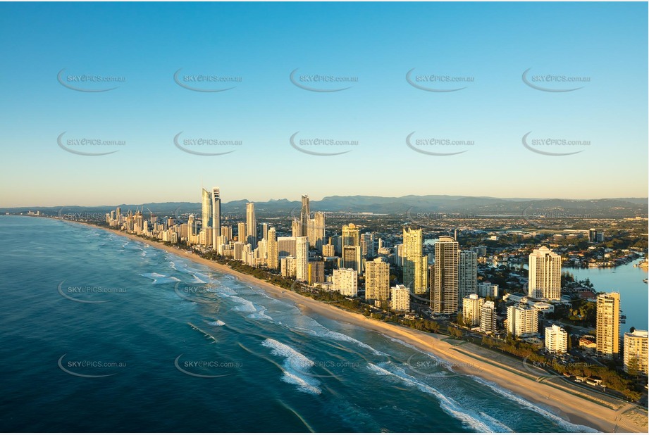 Sunrise Aerial Photo Surfers Paradise QLD Aerial Photography