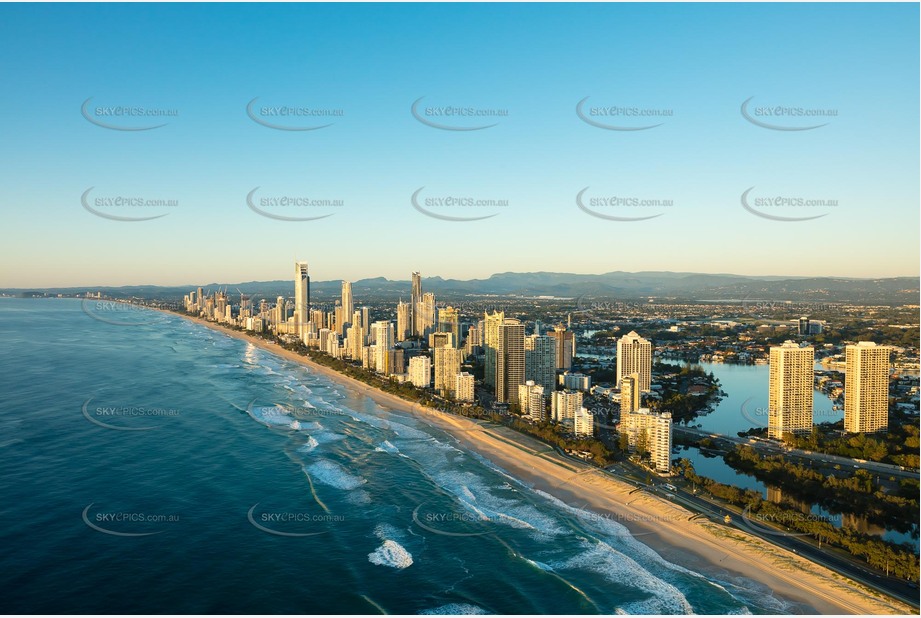 Sunrise Aerial Photo Surfers Paradise QLD Aerial Photography