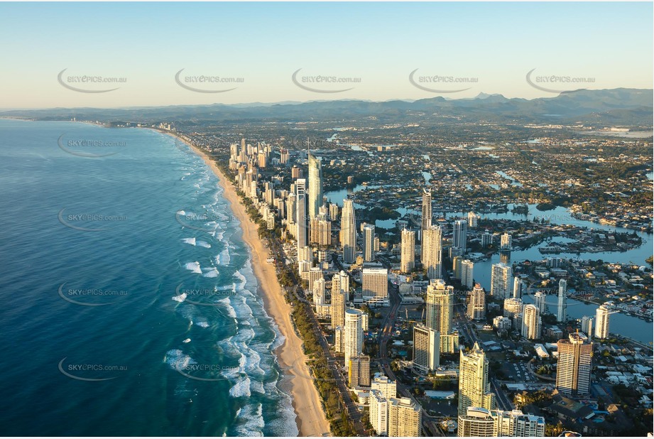 Sunrise Aerial Photo Surfers Paradise QLD Aerial Photography