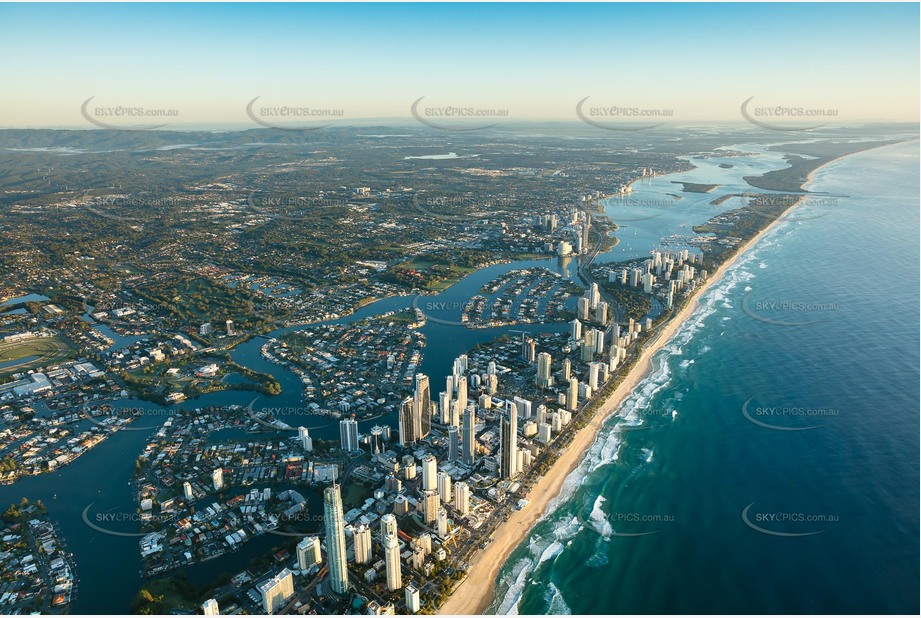 Sunrise Aerial Photo Surfers Paradise QLD Aerial Photography