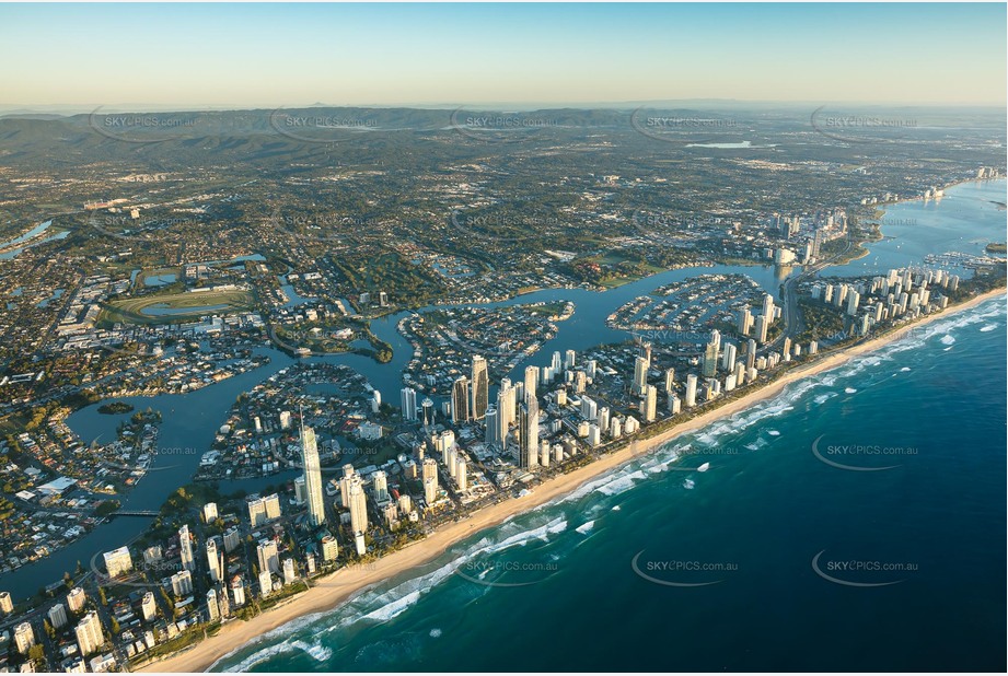 Sunrise High Altitude Aerial Photo Surfers Paradise QLD Aerial Photography