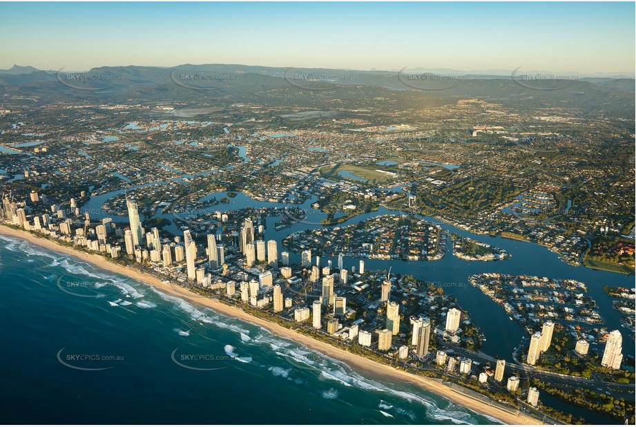 Sunrise Aerial Photo Surfers Paradise QLD Aerial Photography