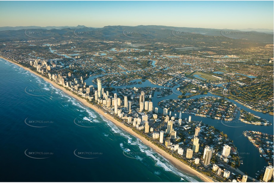 Sunrise Aerial Photo Surfers Paradise QLD Aerial Photography