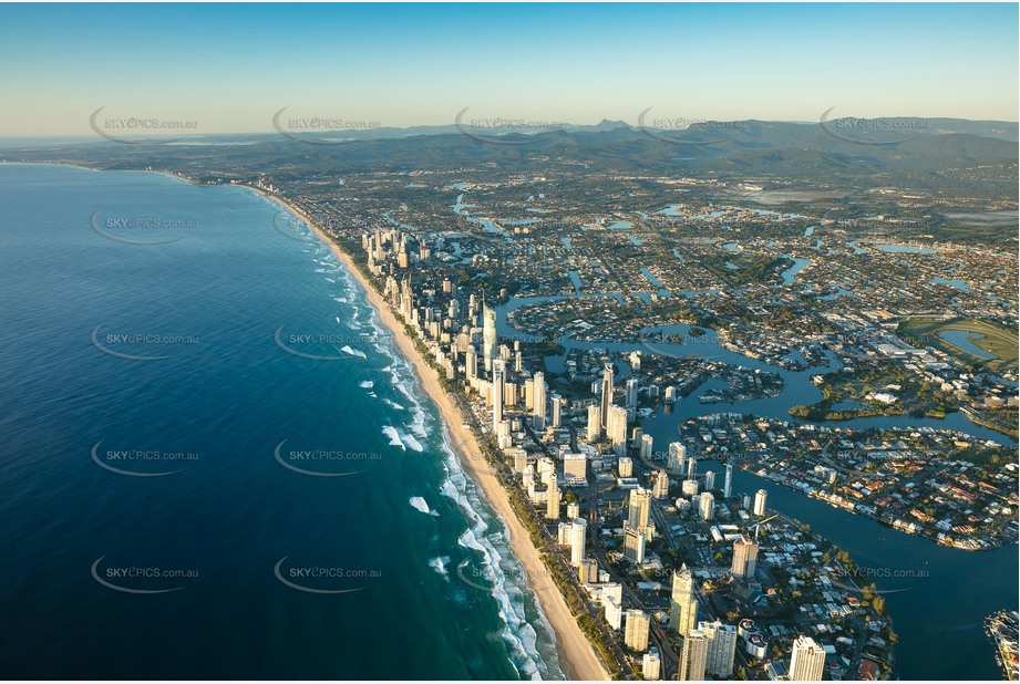 Sunrise Aerial Photo Surfers Paradise QLD Aerial Photography