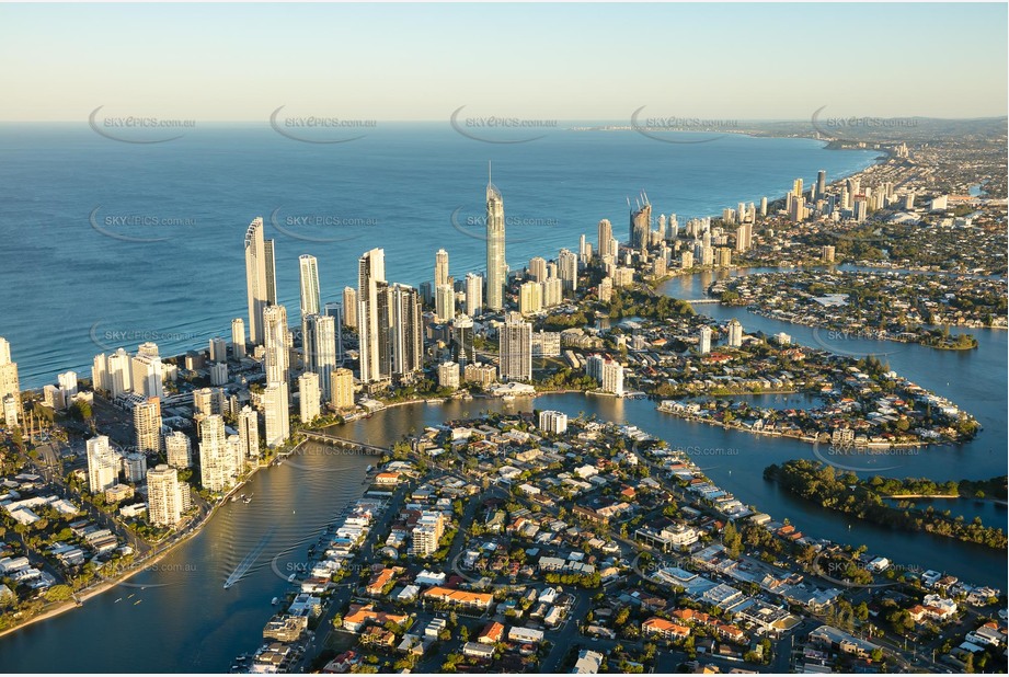 Sunset Aerial Photo Surfers Paradise QLD Aerial Photography