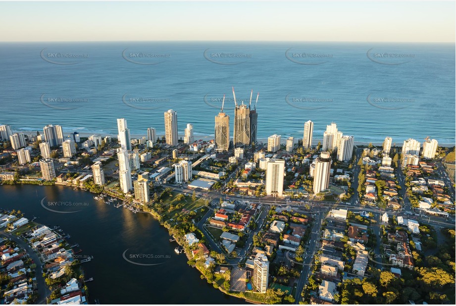 Sunset Aerial Photo Surfers Paradise QLD Aerial Photography