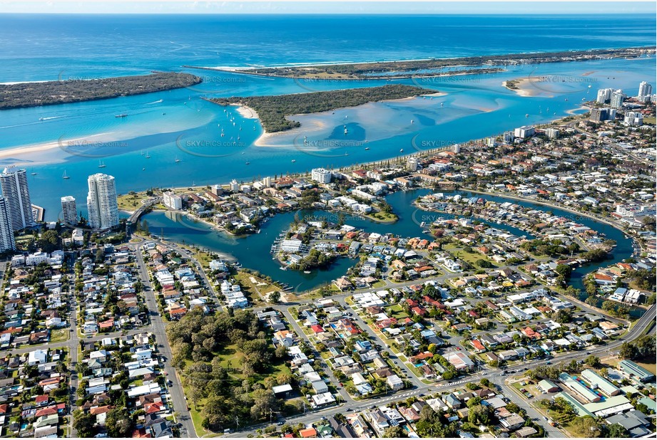 Aerial Photo Biggera Waters QLD Aerial Photography