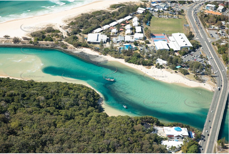 Dredging at Tallebudgera Creek QLD Aerial Photography