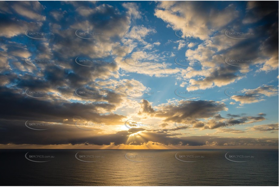 Ocean Sunrise Surfers Paradise Aerial Photography