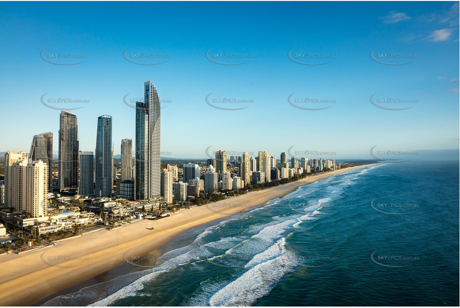 Sunrise Aerial Photo Surfers Paradise QLD Aerial Photography