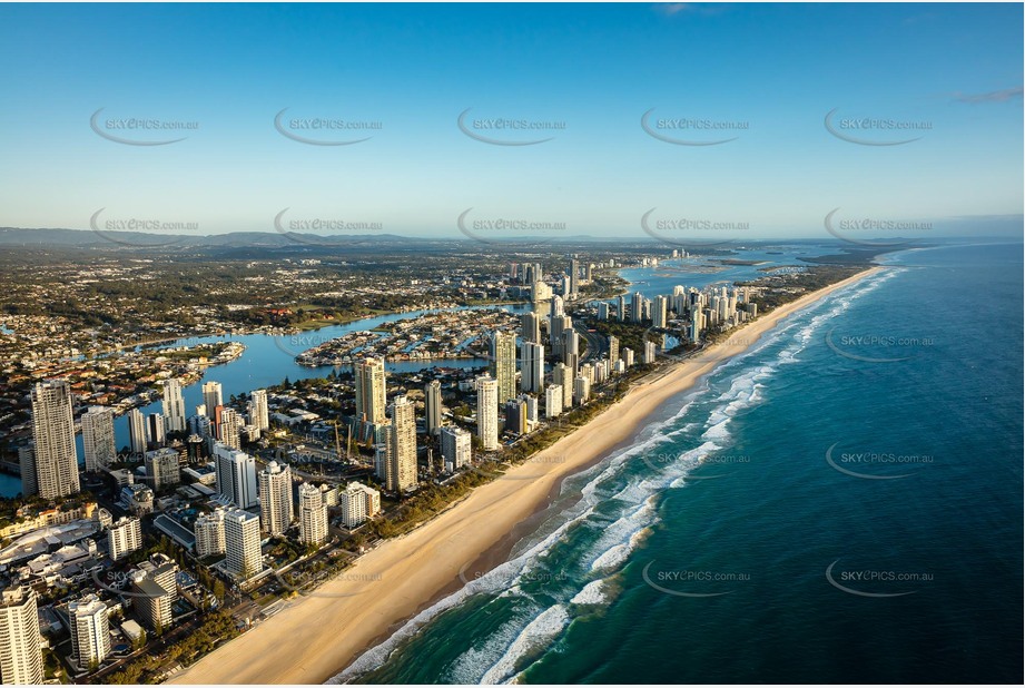 Sunrise Aerial Photo Surfers Paradise QLD Aerial Photography