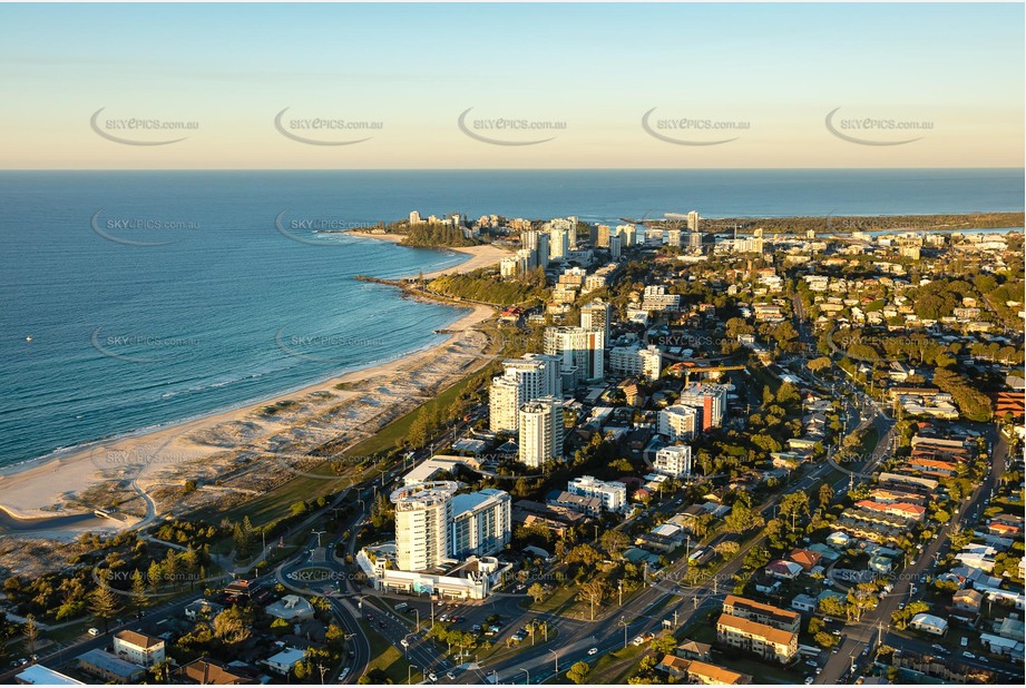 Sunset Aerial Photo Coolangatta Aerial Photography