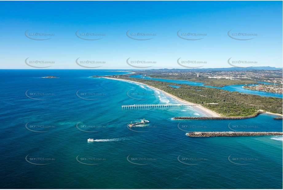 Sand Dredging Tweed River Bar Aerial Photography