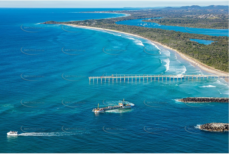 Sand Dredging Tweed River Bar Aerial Photography