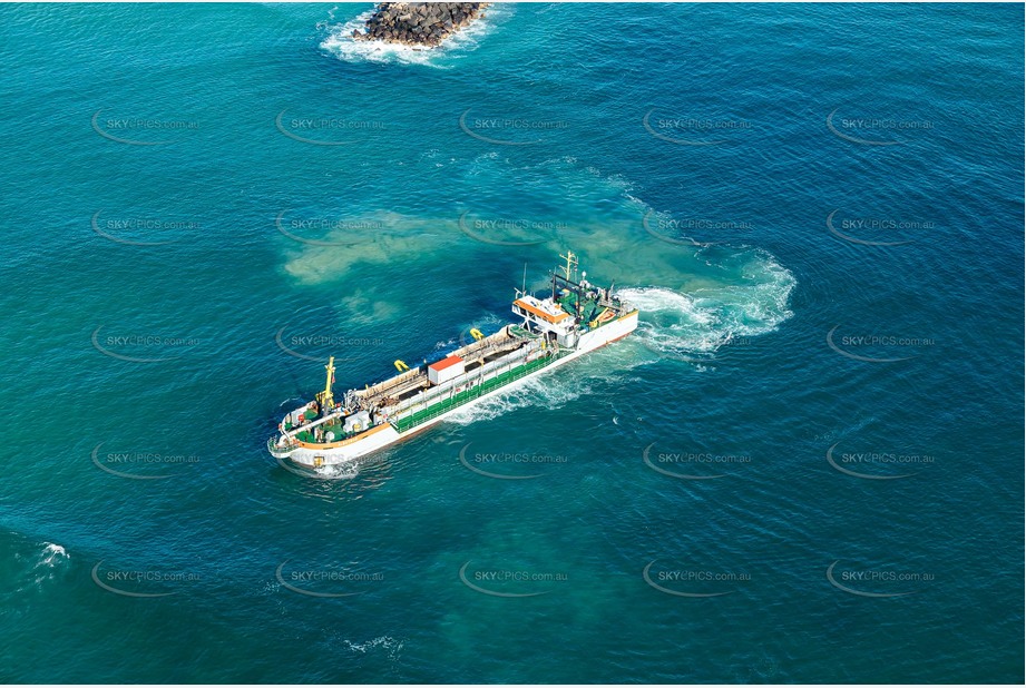 Sand Dredging Tweed River Bar Aerial Photography