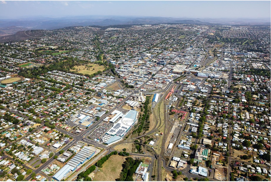 High Altitude Aerial Photo Toowoomba City Aerial Photography