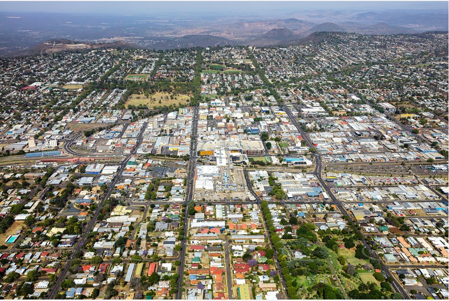 High Altitude Aerial Photo Toowoomba City Aerial Photography