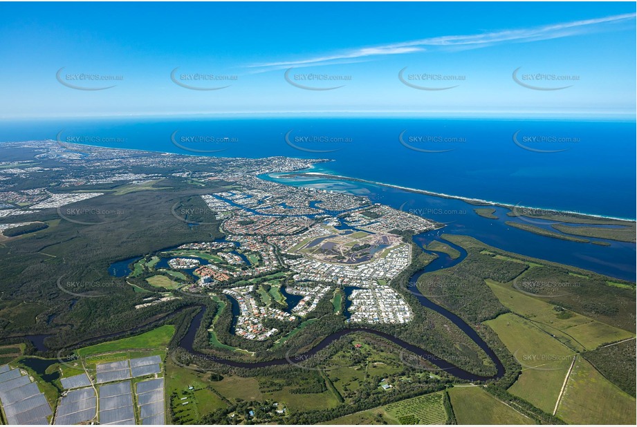 High Altitude Aerial Photo Pelican Waters QLD Aerial Photography