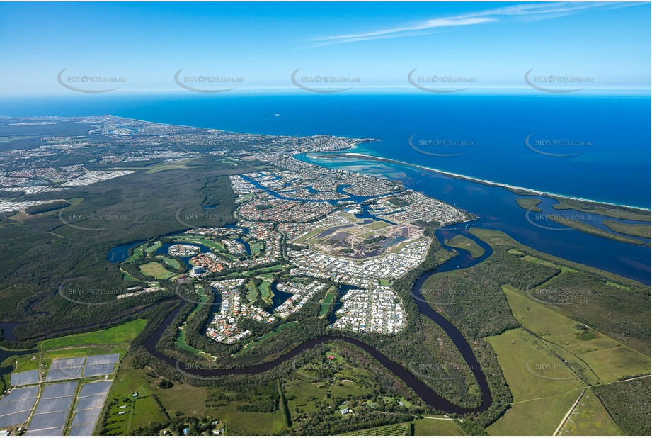 High Altitude Aerial Photo Pelican Waters QLD Aerial Photography