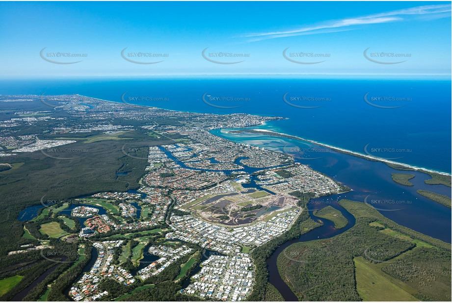 High Altitude Aerial Photo Pelican Waters QLD Aerial Photography