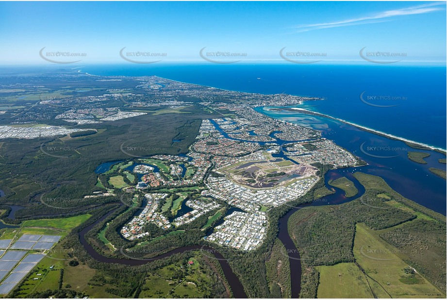 High Altitude Aerial Photo Pelican Waters QLD Aerial Photography