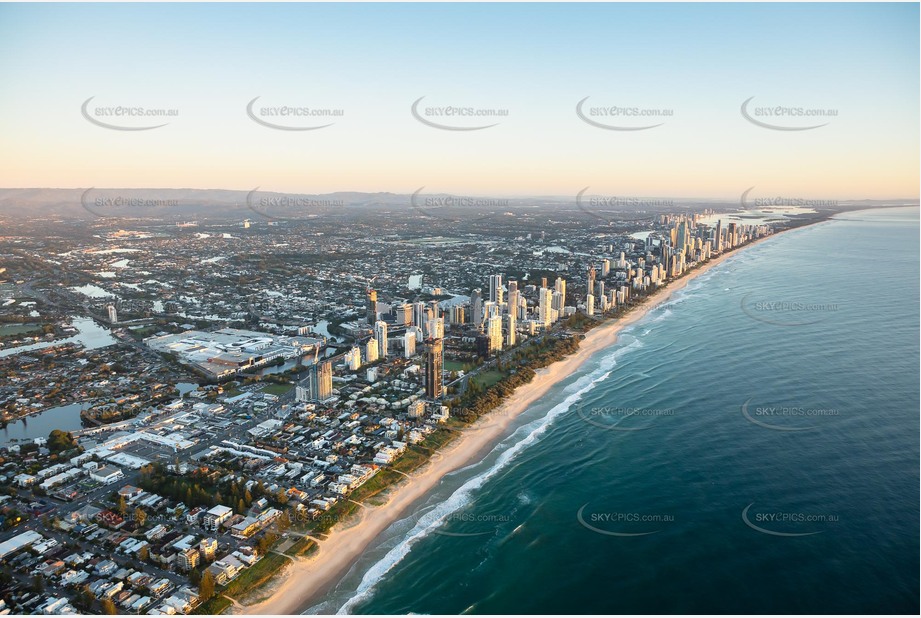 Sunrise Aerial Photo Mermaid Beach QLD Aerial Photography