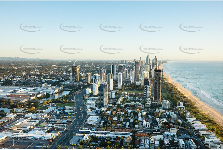 Sunrise Aerial Photo Mermaid Beach QLD Aerial Photography